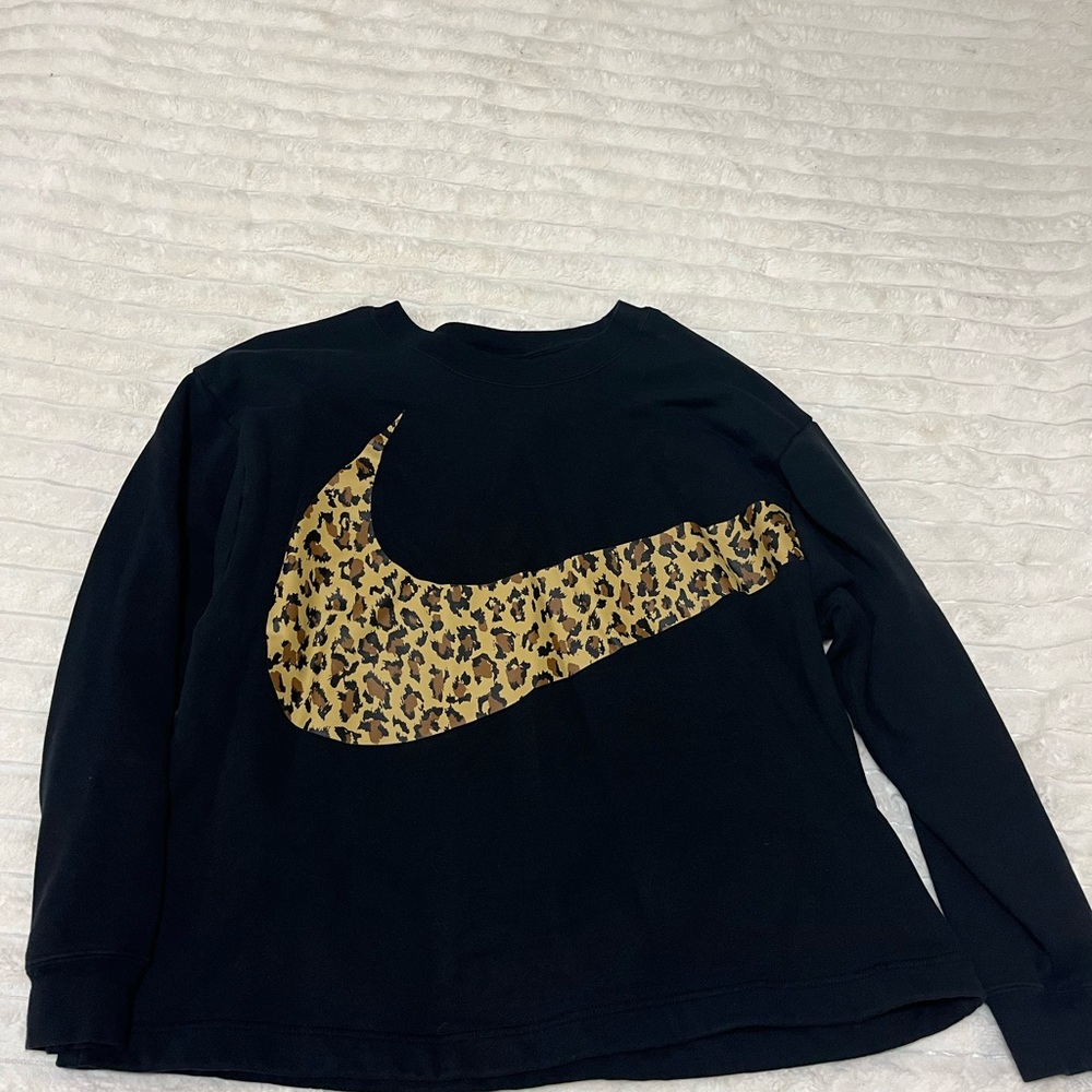 Nike Black Sweatshirt with Animal Print Logo 1X